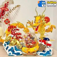 NON LEGO KEEPPLEY – GOLDEN DRAGON & PEARL – RỒNG VÀNG NGẬM NGỌC K19908 3600pcs – Chính hãng Giá Tốt Rẻ TPHCM
