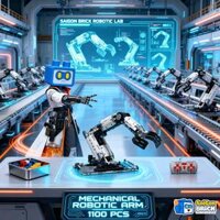 NON LEGO TUOMU T2007 – Multi-Axis Collaborative Mechanical Arm (1095pcs) – Cánh Tay Robot – Chính hãng giá tốt TPHCM