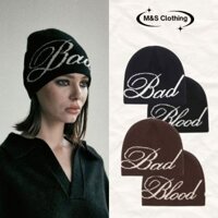 Nón len Bad Blood Classic Logo Beanie chính hãng, nón len Bad Blood Hàn Quốc w-hat24-042 MS Clothing