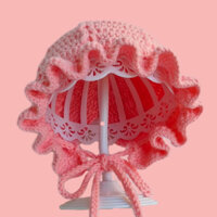 Nón len tiểu thư vành bèo handmade cho bé và người lớn