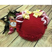 Nón len tóc giả thanh sả cho bé