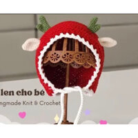 Nón len tuần lộc, nón len noel, nón len cho bé