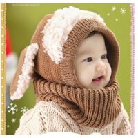 Nón len và khăn choàng cho bé