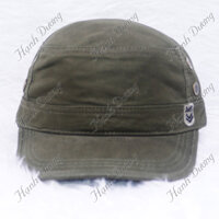 Nón lính đầu bằng có đuôi tăng giảm size, phong cách sĩ quan quân đội AS - Hạnh Dương - Rêu nhạt