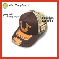 Nón Lưỡi Trai Nón Ông Địa U da xịn lưới mát - Mũ lưỡi trai nam cực ngầu (2 màu nâu, trắng)