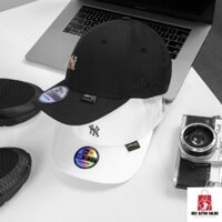 Nón Lưỡi trai NY M.L.B Monogram – Black/White logo NY kim loại. MÃ M150