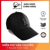 Nón lưỡi trai R đen Cao cấp full hộp chính hãng.