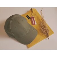 Nón lưỡi trai xanh cổ vịt móc xù