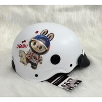Nón mũ bảo hiểm trẻ em Labubu (3 -8 tuổi) hoạt hình dễ thương + tặng 10 charm và 2 tai mèo(tai gấu)