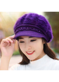 NÓN MŨ BERE LEN LÔNG THỎ THỜI TRANG HÀN QUỐC DN19122308