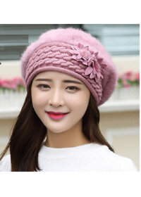 nón mũ bere nữ lông thỏ, mũ beret nữ đẹp dn19081804