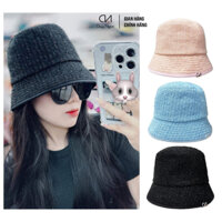 Nón Mũ bucket Duy Ngọc chất liệu vải tweed phong cách Hàn Quốc giữ ấm thu đông - phong cách trẻ trung (4541)
