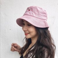 NON MU BUCKET ULZZANG MẢUKO THÊU CHỮ - CAMCAMVINTAGE - Mũ nhật hồng