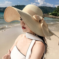 Nón mũ cói đi biển đẹp rộng vành thoáng mát hàng nhập dona23052801 - 15