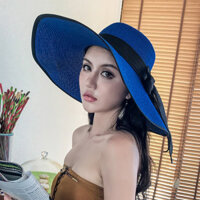 Nón mũ cói đi biển đẹp rộng vành thoáng mát hàng nhập dona23052801 - 2