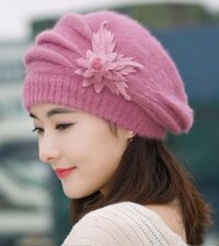 NÓN MŨ LEN BERE LÔNG THỎ PHIÊN BẢN HÀN QUỐC DN19111706 - TÍM