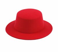 Nón mũ rộng vành nỉ fedora thời trang Hàn Quốc dona21112409 - Đỏ