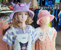 Nón mũ vành rộng họa tiết kuromi dễ thương cho bé gái đi học đi biển di chơi