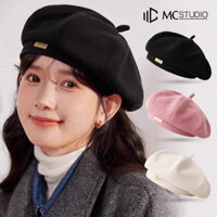 Nón Nồi Beret Chất Dỉ Dạ Tag TWND JBR20 MC STUDIO Mũ Nồi Bí Logo Inox Cao Cấp Phong Cách Vintage