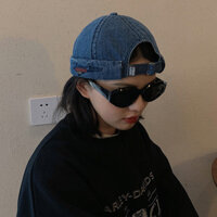 Nón Nữ Mùa Xuân Yuppie Đường Phố Chủ Nhà Nón Hip-Hop Đường Phố Rửa Thêu Retro Không Vành Dưa Da Mũ Nam #M319#