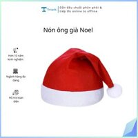 Nón ông già noel trơn có lông dễ thương ( kiện 100 cái )
