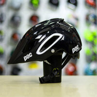 Nón POC 07 Mái Che Đen tặng sticker - Đen Bóng - Sticker Shoei