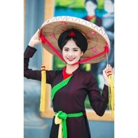 Nón quai thao biểu diễn văn nghệ, nón quai thao y phục quan họ Kinh Bắc, nón ba tầm