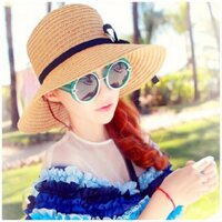 Nón rộng vành phối nơ đen