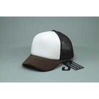 Nón Simplicity. "BLANK" Trucker Cap. Local Brand Simplicity. [Nâu+ Trắng][Thương Hiệu Độc Quyền]