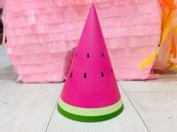 Nón sinh nhật dưa hấu đỏ watermelon birthday hat Tnoi62