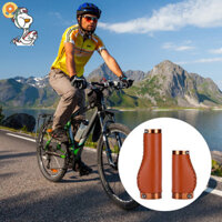 Non-Slip Bicycle Handlebar Grips, Long Or Short Hand-Stitched Leather Cover, Mountain Bike Handlebar Protector, Cycling Parts JP2HY