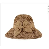 Nón Tai Bèo Đan Cói Vành Rộng Đính Nơ Phong  Hàn Quốc hàng sẵn ship hỏa tốc rẻ vô địch