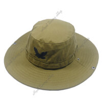 Nón tai bèo nam Đại Bàng, mũ tai bèo lao động thêu Chim Ưng, vành rộng 8.5cm, vải kaki tốt mềm mại, chống nắng tốt - Hạnh Dương - Rêu nhạt