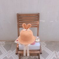nón tai thỏ len móc cho bé