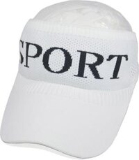 Nón thể thao nửa đầu nam nữ thời trang, chất liệu vải thun mềm mại, co giãn tốt, dùng khi chơi thể thao - Sport - Trắng