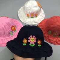Nón Vành bèo màu thêu hoa Duy Ngọc size 46cm