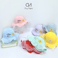 Nón Vành Khăn Voan thời trang Duy Ngọc Mẫu Khăn Màu Happy Sunday Cho bé Gái 6-18 tháng