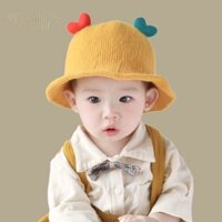 NÓN VÀNH LEN CHO BÉ 2 TRÁI TIM PHONG CÁCH HÀN SIÊU HOT