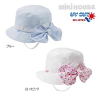 Nón vành rộng cho bé gái, 100% cotton, HAT, MIKIHOUSE, [12-9101-262]