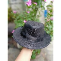 Nón vành tròn da cá sấu đẳng cấp nam
