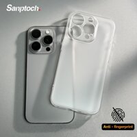 [Non-yellowing] Ốp Điện Thoại Trong Suốt Sanptoch Ultra Slim Matte Cho iPhone 15 / 14 / 13 Pro Max Vỏ Kính Trong Suốt Cho iPhone 15 Pro Max Vỏ Chống Sốc Chống Vân Tay