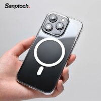 [Non-yellowing] Sanptoch Cho Vỏ Điện Thoại Trong Suốt Pha Lê Từ Tính Cho iPhone 16 / 15 / 14 / 13 / 12 Pro Max Ultra Slim Matte Trong Suốt Vỏ Bảo Vệ PC Mỏng & Nhẹ
