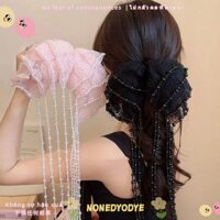 Nonedyodye Tua Rua Vuốt Tóc, Dụng Cụ Tạo Kiểu Lưới Nơ Kẹp Tóc, Mũ Hoa Thanh Lịch Vuốt Kẹp Nữ Cô Gái