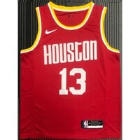 Nóng áp lực cho nba Houston. Áo Bóng Rổ Màu Đỏ Cứng Kiểu retro 13 Cá Tính