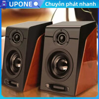 [Nóng Bán]  Loa mini gỗ Vintage decor, Loa gỗ, Bass sâu điều chỉnh âm lượng cắm máy tính để bàn cho điện thoại di động máy tính xách tay TV UPONE