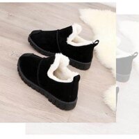 Nóng Cotton Phong Cách Giày Nữ Mùa Đông Ấm Áp Với Nhung Hàn Quốc Phiên Bản 100 Giày Với Bàn Đạp Chân Beanbean giày RF