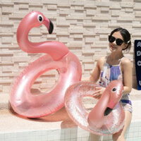 Nóng Đính Kim Sa Lấp Lánh Vàng Hồng Hạc / Kỳ Lân / Ngựa Vòng Bơi Cho Bể Bơi Người Lớn Cho Bé Phao Bơi Vòng Tròn Bể Bơi Đồ Chơi Tiệc Bãi Biển