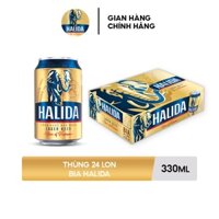 Nồng độ cồn 4.5% - Thùng 24 lon bia Halida 330ml (24x330ml)