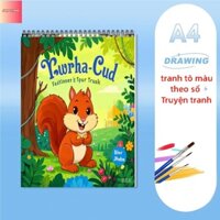 Nong Yang-A4-Màu theo số Sách truyện Chế độ tương ứng bằng hình ảnh và văn bản-Sách truyện trẻ em tô màu số-tranh số hoá -tranh tô màu theo số -tranh canvas -quyển tô màu-sách tô màu-sách tô màu chữa lành-sách tô màu chữa lành rẻ-sách tô màu cho bé-