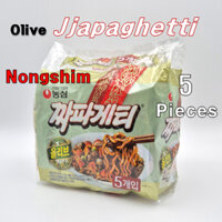 Nongshim, Chapagetti từ Phim Ký Sinh Trùng, Olive Chapagetti, 140g, 5 Miếng, 1 Bộ